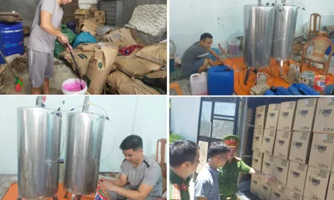 Bắt quả tang 2 cơ sở sản xuất nước giặt giả thương hiệu OMO