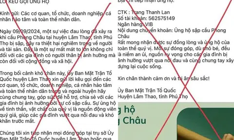 Cảnh báo: Fanpage giả mạo, lừa đảo quyên góp hỗ trợ nạn nhân vụ sập cầu Phong Châu