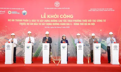 Hà Nội chính thức khởi công tuyến cao tốc trọng điểm thuộc đường Vành đai 4 - Vùng Thủ đô