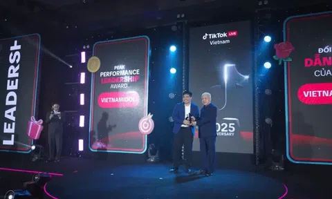 Vietnamidol : “Peak Performance Leadership Award 2025” - Giải thưởng Đối tác dẫn đầu của năm TikTok Live