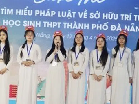 Học sinh THPT Đà Nẵng trổ tài cảm nhận 'nhịp điệu' Sở hữu trí tuệ'