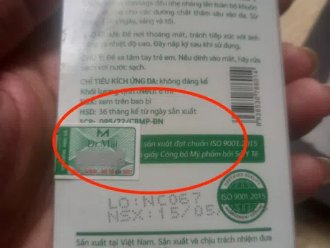 Dr Mai bị thu hồi giấy chứng nhận đủ điều kiện sản xuất mỹ phẩm