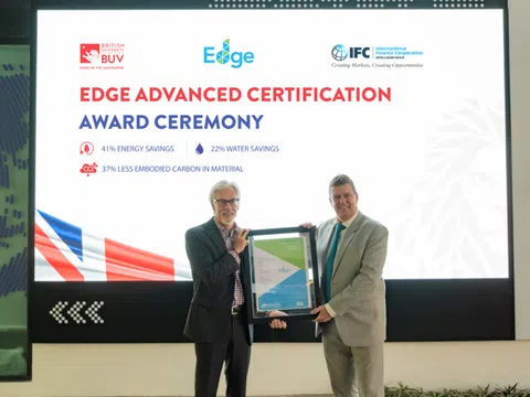 Việt Nam có trường đại học đầu tiên đạt chứng chỉ công trình xanh EDGE uy tín toàn cầu