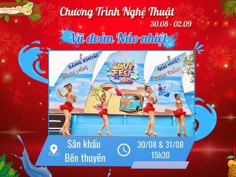 Công viên Nước Hồ Tây tưng bừng lễ hội "kép" mừng Quốc khánh 2/9 và sinh nhật 25 tuổi!