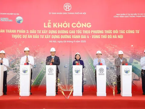 Hà Nội chính thức khởi công tuyến cao tốc trọng điểm thuộc đường Vành đai 4 - Vùng Thủ đô