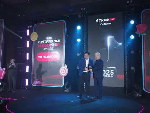 Vietnamidol : “Peak Performance Leadership Award 2025” - Giải thưởng Đối tác dẫn đầu của năm TikTok Live
